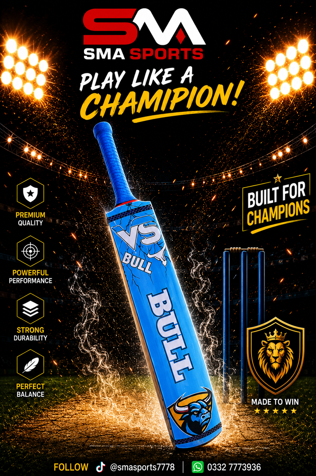 SMA combo Bull Edition Deal(1 Bat,cover)
