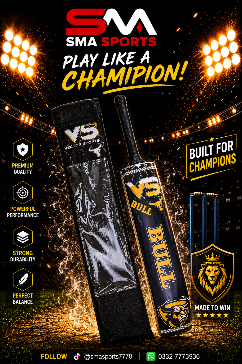 SMA combo Bull Edition Deal(1 Bat,cover)