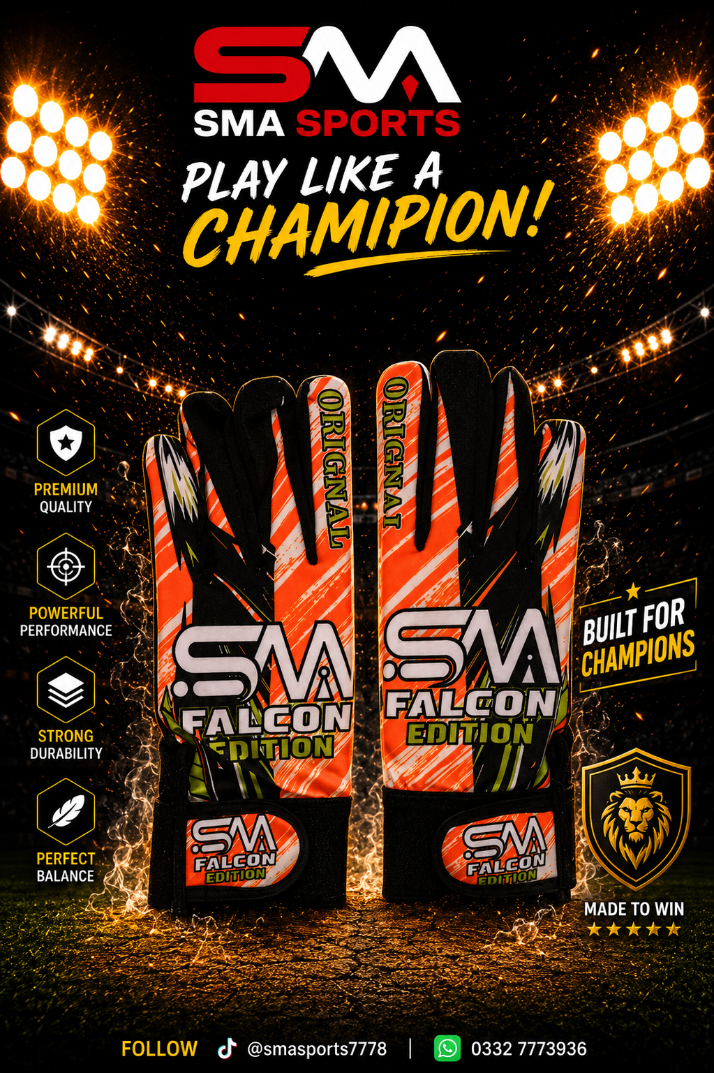 SMA Professional Tape Ball Gloves