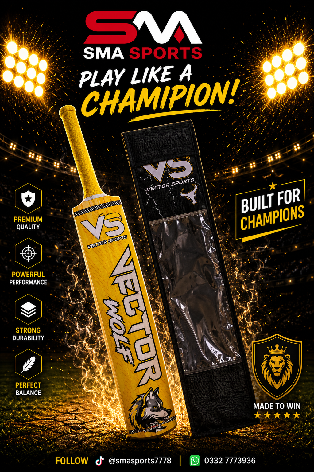 SMA combo Wolf Edition Deal(1 Bat,cover)