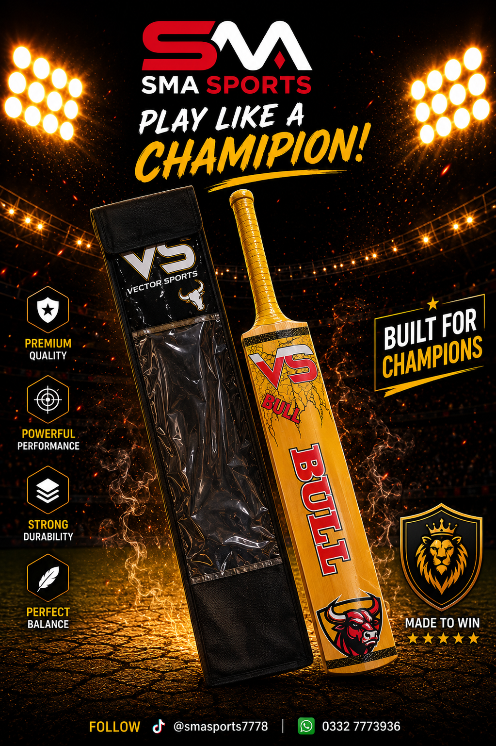 SMA combo Bull Edition Deal(1 Bat,cover)