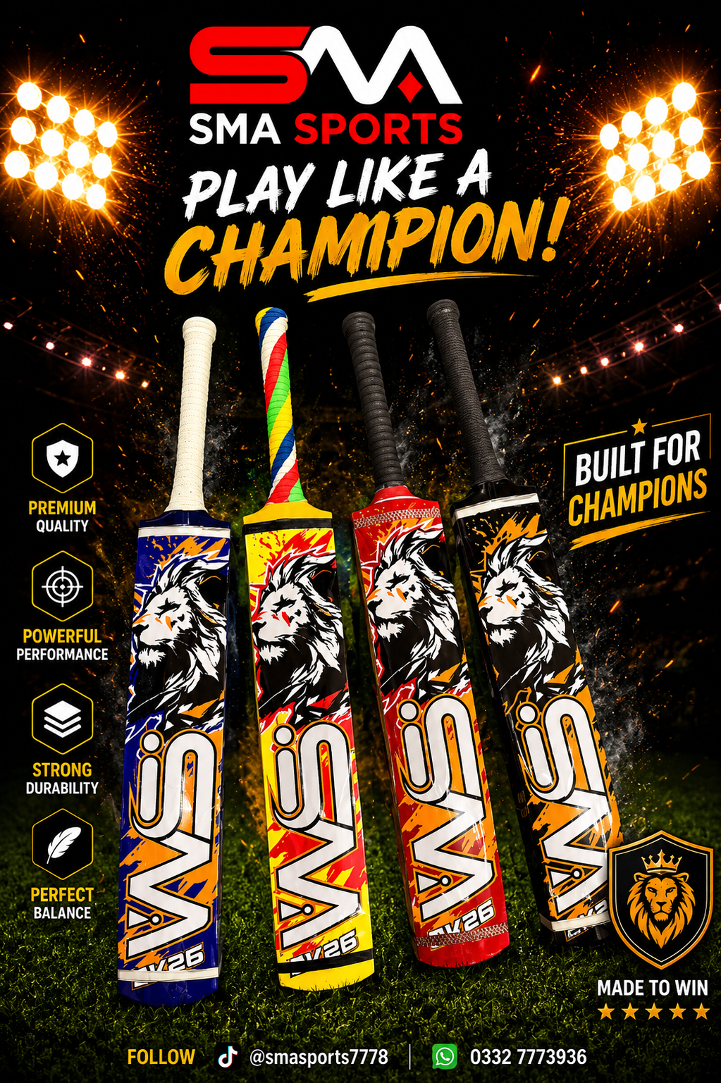 Sma Coconut Wood(King Edition ) Cricket Bat