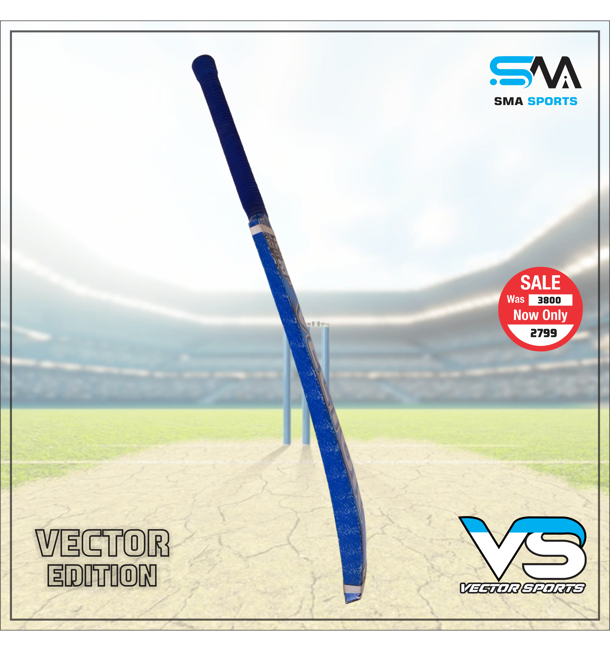 Vector Sports combo 3 in 1 Deal(1 Bat,cover,inner)