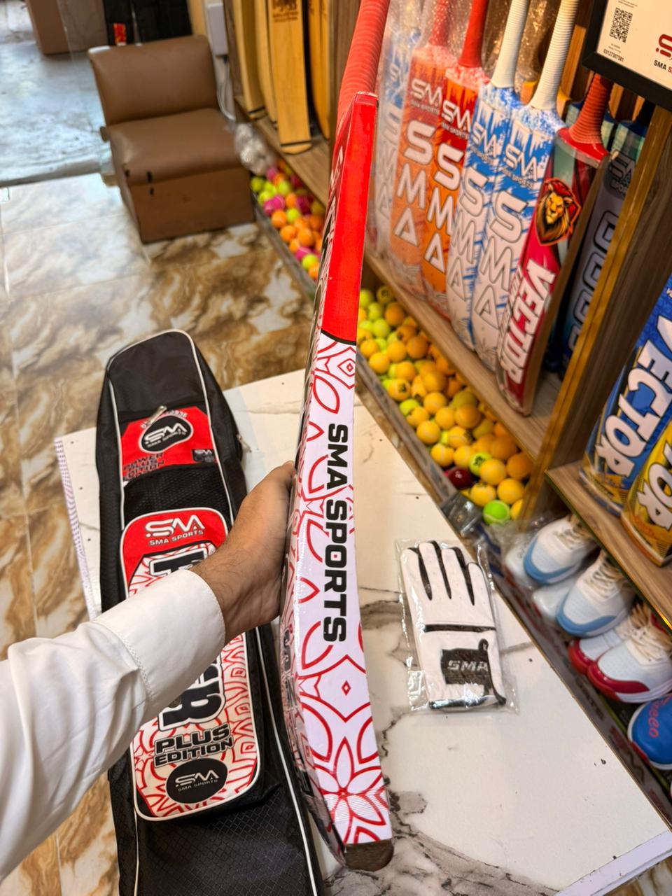 SM Power Plus Edition Cricket Bat with Premium Cover – Lifetime Handle Warranty | Pakistan