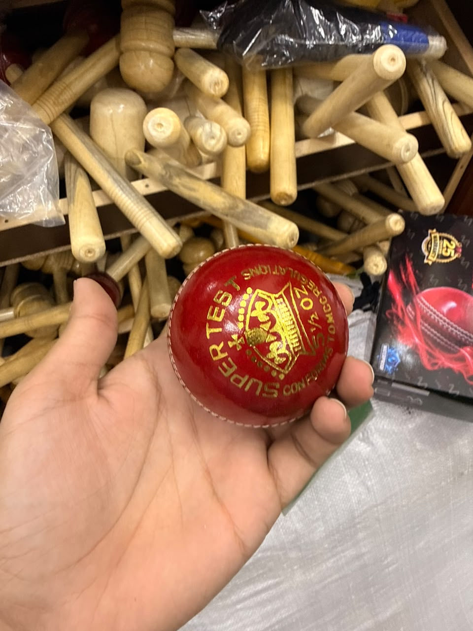 (Pack Of 6) 40 Overs Money Back Gaurentee Hard Ball 2 PIece Red Color