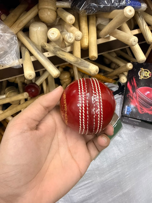 (Pack Of 6) 40 Overs Money Back Gaurentee Hard Ball 2 PIece Red Color